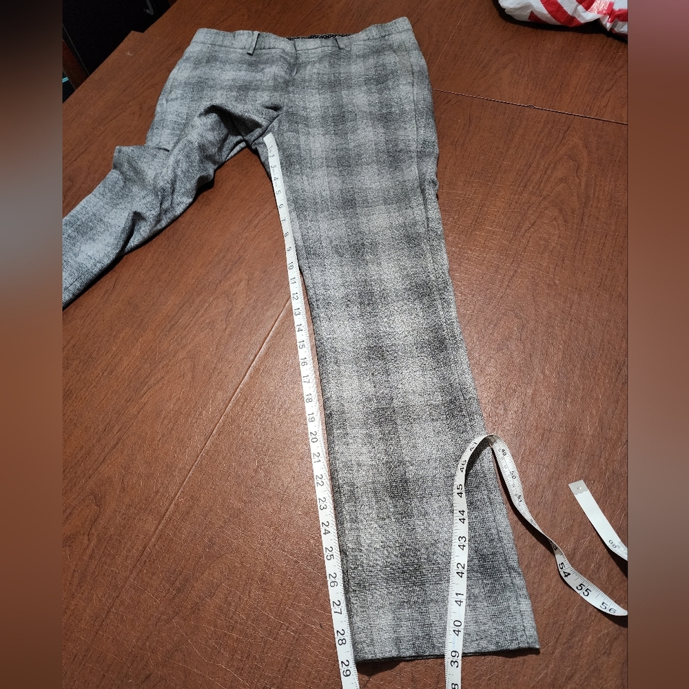 Murano Black and Gray Checkered Men's Vest and Pants Set - Picture 5 of 16